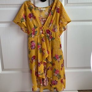 Romper with floral cover-up